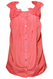 Liberty Bow Neck Button Thru Woven Blouse