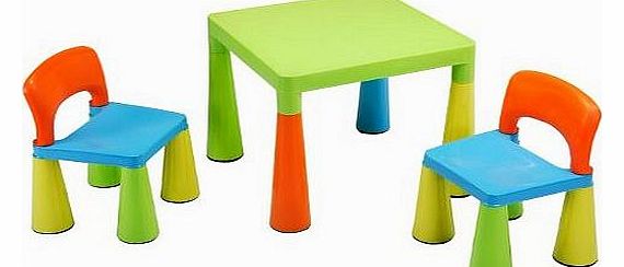 Liberty House Childrens Table with 2 Chairs (Multi-Coloured)
