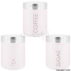 Pink Tea, Coffee and Sugar Storage