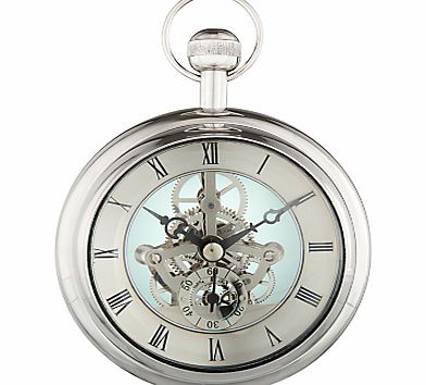 Libra Paperweight Mantel Clock, Silver, Large