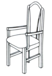 Dining Chair - Upholstered Back with