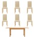 Lichfield Dining Table & 6 Stone Chenille Chairs