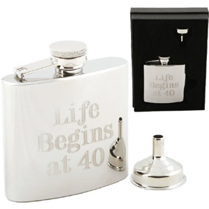 Life Begins At 40 Hip Flask