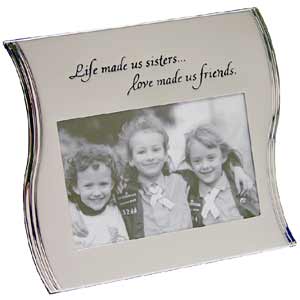 Made Us Sisters Love Made Us Friends Frame