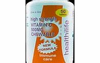 Life Plan Healthilife Chewable Vitamin C Tablets 500mg -