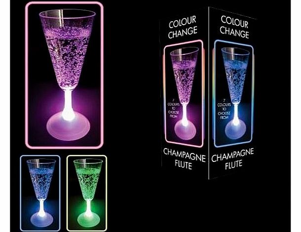 SpaWare, Lighted LED Champagne Flutes / Wine Glasses, Set of 2