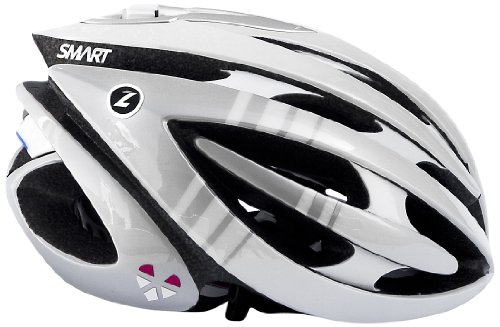 Lazer Sport Genesis Smart Cyling Helmet with Integrated Heart Rate Monitor and Bluetooth 4.0/ANT+ Connectivity - Silver, Medium