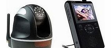 Lifemax Pan and Tilt Digital Wireless Colour Mini CCTV System, Black finish
