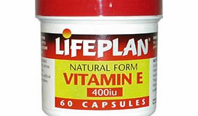 Lifeplan Vitamin E 400 400iu 60 Capsules