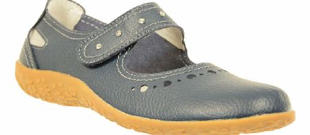 LIFESTYLE BY CUSHION WALK Maisie Navy Leather Casual Shoe