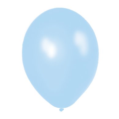 Light blue metallic latex balloons pk8