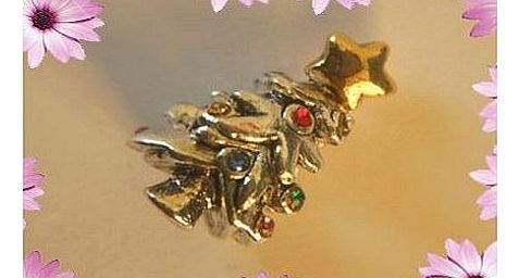 Lighter Price Auto Bulbs Silver Plated Christmas Tree Charm Bead for Pandora/Troll/Chamilia Style Charm Bracelet