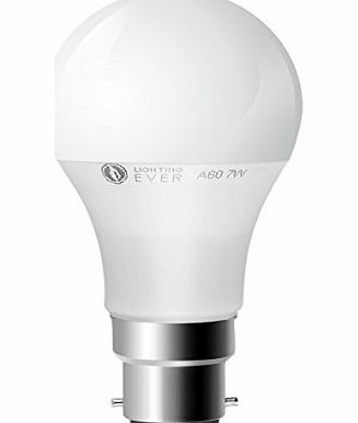 Lighting EVER 7 Watt A60 B22 500 lm LED Global Beam Angle Equal to 40W Incandescent Bulb, Warm White