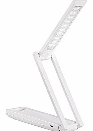 Lighting EVER LE Portable LED Desk Lamp, 2 Power Supply Modes, Batteries Powered, USB Cable Included, Folding Table Lamps, Reading Lamps, Bedroom Lamps