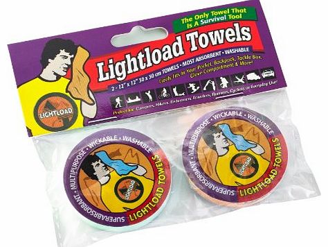 Lightload Towels The Only Towels That Are Life Savers!(Two Pack each 30x30cm)