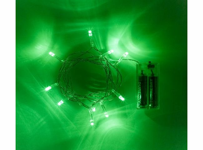 Lights4fun Battery Operated Fairy Lights with 20 Green LEDs by Lights4fun