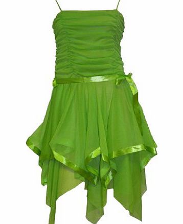 Likes Style Womens New Strappy Prom Short Evening Party Dress Size 8,10 and 12 (10, AppleGreen)