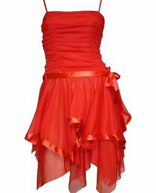 Likes Style Womens New Strappy Prom Short Evening Party Dress Size 8,10 and 12 Red 8