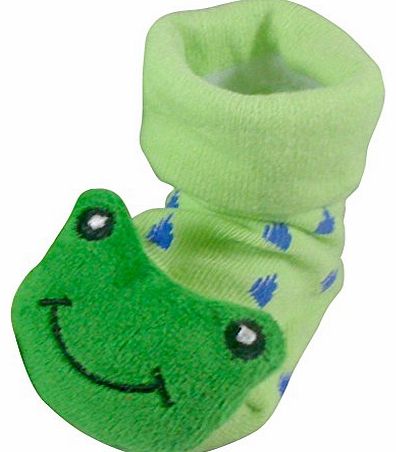 Lilam Green Frog - Irresistibly Cute Baby Boy Girl 3D Bootie Socks Anti / Non Slip 0-12 months
