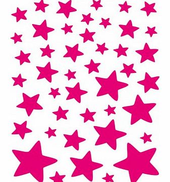 Lilipinso Stickers - sheet of neon pink stars `One size