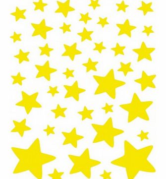 Lilipinso Stickers - sheet of neon yellow stars `One size