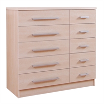 lille 5   5 Drawer Chest, Maple Effect