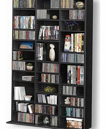 Lillyvale 1116 CD/528 DVD Storage Shelf Rack Unit Adjustable Book Bluray Video Games(Brown)