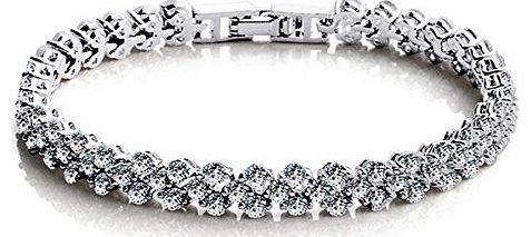 Lily Jewelry Platinum Plated Blingbling Sparkling Swarovski Element Crystal Party Bracelet for women