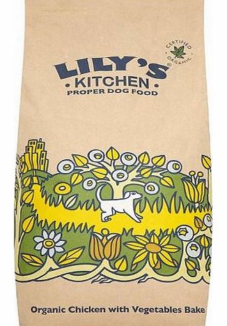 Lilys Kitchen Organic Chicken and Vegetable Bake Dry Food for Dogs 7.5 Kg