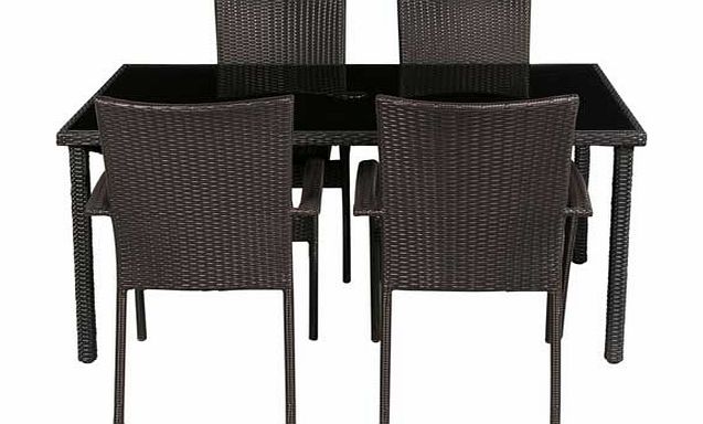Lima 4 Seater Patio Furniture Dining Set -