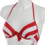 LIME MARKETING Ocean Pacific 1 Bikini Bra Ladies Red Stripe 18