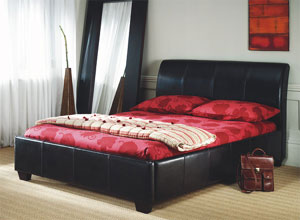 Limelight Comet 4FT 6`Double Leather Bed