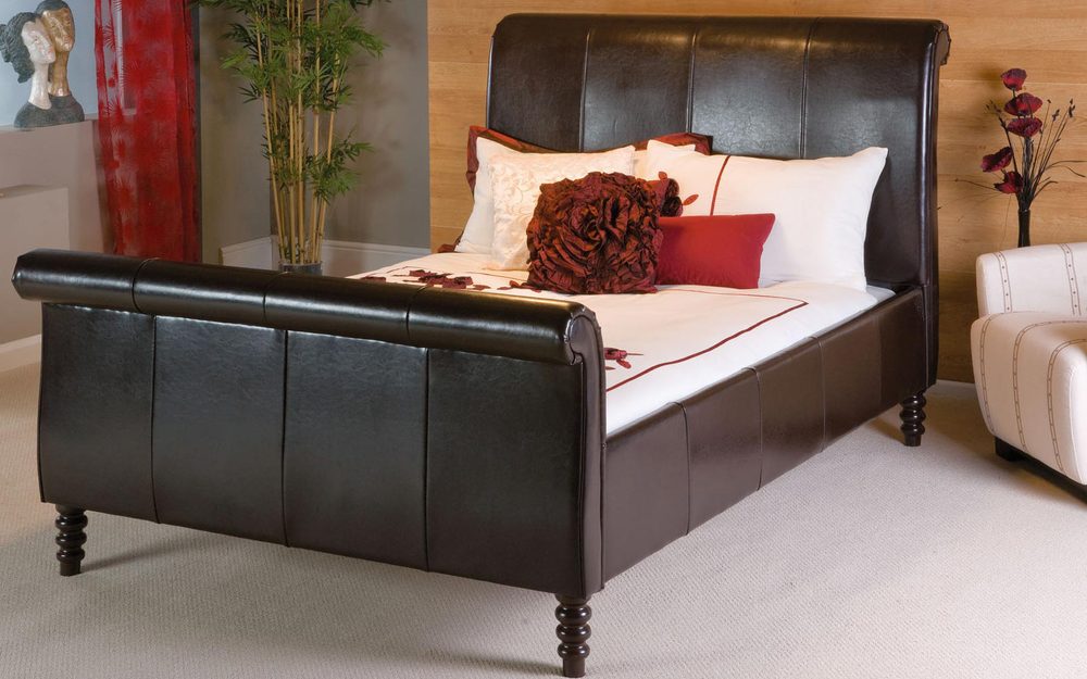 Limelight Epsilon Leather Bedstead, Superking,