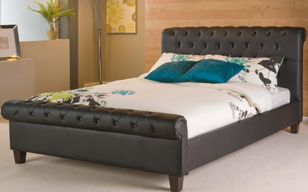 Limelight Phoenix Faux Leather Bedstead, King