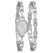 Limit Ladies Silver Diamante Watch and Bracelet