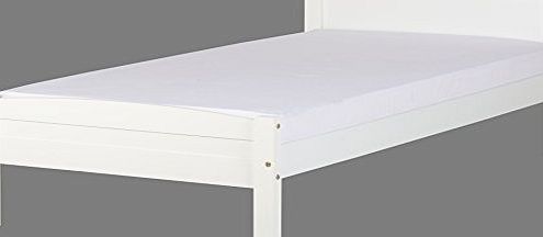 Limitless Base Amber Wooden Bed Frame Single Double (Pine,White) (White, Double)