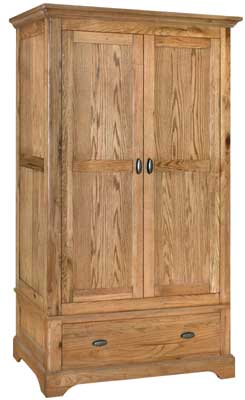 limoges Oak Double Gents Wardrobe