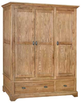 limoges Oak triple Gents Wardrobe
