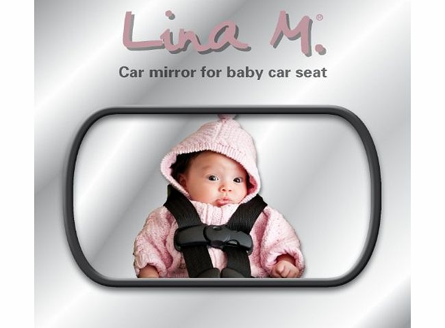 baby mirror for Group 0+ infant carrier car seats and Group 0-3 rear-facing car seats, to monitor your child on the back seat, with two attachment variants (attachment to the headrest or the