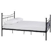 Lincoln Dbl Bed Frame, Black, With Silentnight