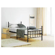 Lincoln Sgl Bed Frame, Black, With Airsprung