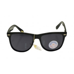 LINDA FARROW Black Wayfarer Style Sunglasses