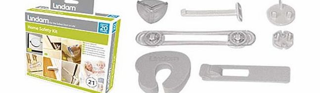 Lindam Baby/Child Home Safety Kit - 21 Pieces with Pack of 10 Safety Door Stoppers