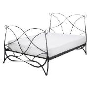 Lindos King Bed, Black Textured Finish