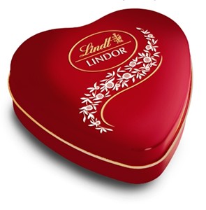 Lindt , Lindor heart tin 50g - Best before: 30th