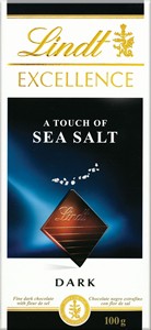 Lindt Excellence Sea Salt dark chocolate bar -