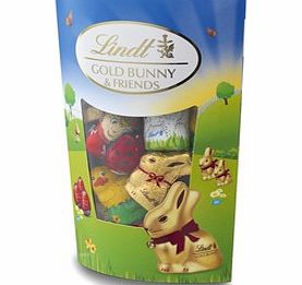 Gold bunny  friends Easter gift bag