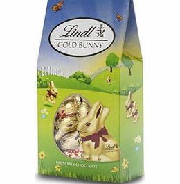 Gold bunny Easter gift bag