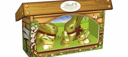 Lindt gold bunny family hutch