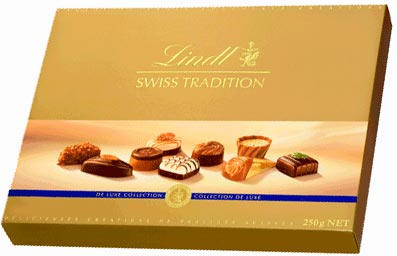 Lindt Swiss Tradition De Luxe Collection Chocolates 160g